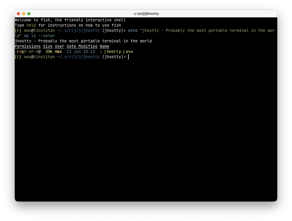 jhostty terminal window